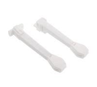 Uonlytech Tensor de Cuerda Montaje en Pared o Suelo, de Plástico Blanco y Reduce Enredos 2 Piezas para Cortinas Resorte Mantiene Tensión Óptima para Hogares y Oficinas
