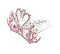 Uonlytech Tiara de Aleación Rosa para Mujer, Tocado de Novia Femenino, Joyas Cabello de Mujer, Accesorio para Fiesta, Cumpleaños y Celebraciones, Peine Lateral Decorativo Elegante, 1 Pieza