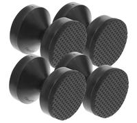 Uonlytech Topes de Pared para Cama Ajustables 4,2-4,7cm, Soporte de Plástico Negro para Cabecero, Herramienta Antivibración que Previene Ruidos y Movimientos, Paquete de 4 Piezas