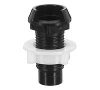 Uonlytech Tornillo de palanca para tanque de inodoro - Mango de plástico para tanque de agua, tornillo negro con tuerca blanca - Pieza de repuesto para manija de descarga para baño, herrajes de