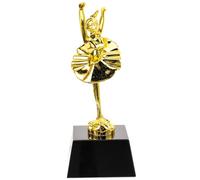 Uonlytech Trofeo de Danza de Ballet Dorado de Plástico Superficie Lisa y Estatua Delicada para Competiciones de Talento y Fiestas Reutilizable
