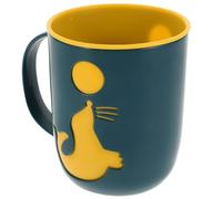 Uonlytech Vaso para Cepillo de Dientes Infantil Diseño de Delfín, Taza de Plástico Reutilizable Color Azul Oscuro, Vaso Multiusos para Enjuague Bucal en Casa y Viaje