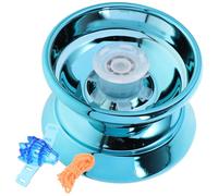 Uonlytech Yo-yo de Aleación para Principiantes, Bola de Yo-yo Profesional Que No Responde, Azul, Juguete de Cuerda, Entrenamiento de Coordinación Mano-Ojo, Juego al Aire Libre, 1 Pieza