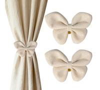 Uoocg 2 piezas de alzapaños magnéticos con lazo para cortinas, soportes para cortinas para la decoración del hogar, tiras ajustables para cortinas, cuerda para soportes de cortinas para la decoración