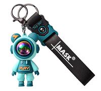 Uoocg Llavero Astronauta Negro con Mosquetón, Llavero Personalizado Pareja, Colgante Coche, Mujer Niños, Verde, 3*2*2