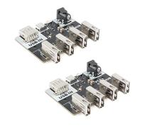 Uooduby 2 Conectores USB CH334, Módulo Concentrador de 4 Interfaces USB 2.0, 40 MB/S, 5 V, XL-USBHUB, Interfaz USB-A, Tipo C, DC5.5x2.1