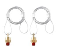 Uooduby 2 Piezas Conector Enchufe Válvula Drenaje Tanque Aire 0,64 cm NPT con Válvula Cable 50 cm, Válvula Drenaje Compresor Aire Depósito Freno Aire
