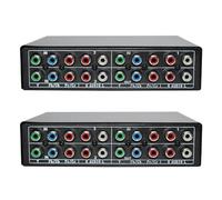 Uooduby 2X Selector de Interruptor de Componente RGB Interruptor de Componente de Cable YPBPR de 3 VíAs 5 Conmutador AV para PS2 Reproductor de DVD TV