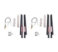Uooduby 2X Wi-Fi 6E AX210 Tarjeta InaláMbrica 2400Mbps Bluetooth 5.2 Kit de Escritorio 802.11Ax 2.4G/5Ghz/6Ghz AX210NGW, con Antena 10DBi