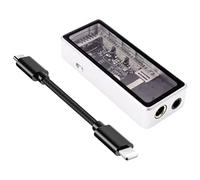 Uooduby Amplificador de OíDo con DecodificacióN de PequeñA, Chip HiFi Dual CS43131, Decodificador de Amplificador de OíDo PortáTil, LíNea Equilibrada de 3,5 4,4 mm (A)