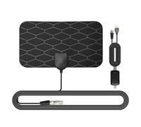 Uooduby Antena HDTV Antena Receptora Digital con Amplificador de Señal Receptor de Señal HD VHF UHF de Alta Ganancia de 25 DB DVB-T2