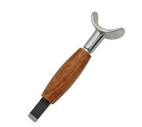 Uooduby Cuchillo Giratorio para Tallar, Hecho A Mano, Manejar de Madera de Pera de Acero Inoxidable con Ajustable, Herramienta de Bronceado Vegetal