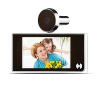 Uooduby Timbre de 3,5 Pulgadas Visor de Mirilla CáMara de Puerta Digital 120° LCD 2 Millones de PíXeles HD Kitty Eye Timbre de Puerta Monitor Exterior