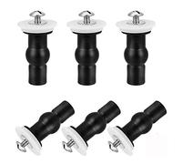 Uooduby Tornillos para Asiento de Inodoro, Tornillo de Goma Expansible Universal Bisagras de FijacióN Superior Montaje de Inodoro Agujero Ciego Arandelas de PláStico Tuerca