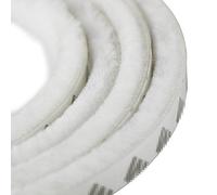 UOOOM Adhesivo 5 m a Prueba de Viento de Polvo Puerta Ventana Strip Pegatina de Sellado Cepillo Strip 9 x 5 mm (Blanco)