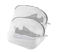 Uootach 2 Piezas Bolsa Lavadora Zapatillas, Saco Lavadora para Zapatos, Bolsa de ropa sucia con cremallera, limpieza de lavadora, duradero y reutilizable, Adecuado para lavar, almacenar y viajar
