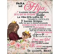 UOOYAA Manta De Franela Suaves Personalizada, Mamá para Mi Hija Carta Throws Blanket TamañO Completo, Sofá De Forro Polar, Mantas De Oficina Español
