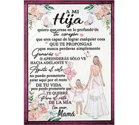 UOOYAA Manta De Franela Suaves Personalizada, Mamá para Mi Hija Carta Throws Blanket TamañO Completo, Sofá De Forro Polar, Mantas De Oficina Español