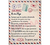 UOOYAA Manta De Franela Suaves Personalizada, Papá para Mi Hijo Carta Throws Blanket TamañO Completo, Sofá De Forro Polar, Mantas De Oficina Español