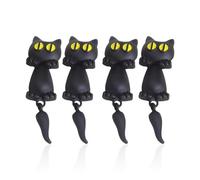 UOPJDD 2 Pares De Aretes De Gatos Negros, Aretes Coles Creativos Simples, Animales Lindos, Pernos De Personalidad, Divertidas Joyas para Mujeres.