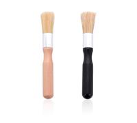 UOPJDD 2 Piezas Cepillo De Limpieza De Mango De Madera, Cepillo De Limpieza De Cafeteras, Accesorios para Cafeteras, Herramientas De Eliminación De Polvo, Cepillo De Madera Multifunción.