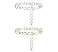 UOPJDD 2 Piezas De Cadena De Cintura Circular, Cadena De Cintura De Metal Simple, Adornos De Ropa, Accesorios De Moda Y Versátiles, Accesorios De Estilo Punk.