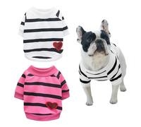 UOPJDD 2 Piezas De Ropa para Perros, Suministros De Aderezo para Mascotas, Ropa Suave para Mascotas, Camisetas para Perros Pequeñas, Ropa De Mascotas De Primavera Y Verano.