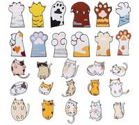 UOPJDD 27 Piezas De Lindos Parches De Tela Bordados De Dibujos Animados, Subsidio De Planchado De Garras De Gato, Adecuados para Mochilas De Mezclilla.