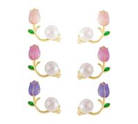 UOPJDD 3 Pares De Sementales De Flores, Lindas Joyas Dulces, Joyas De Damas, Regalos Creativos, Tachuelas Elees Y Simples.