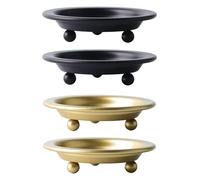 UOPJDD Bandeja De Velas De 4 Piezas, Soporte De Fondo De Candelabro Creativo De Metal, Accesorios Románticos, Soporte De Escritorio Multifunción Reutilizable.