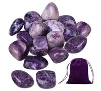 UOPJDD Grava De Amatista De 100 G, 1 Bolsa De Almacenamiento Púrpura, Piedra De Cristal Curativa, Piedra Preciosa Creativa Exquisita, Decoración Estética Artística De Bricolaje.