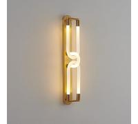 UOPYNE 3000K-6000K Dimmable Wall Sconces, Gold Mounted Lamp Set of Two, Iron Art Hardwired Lighting Fixtures with Glass Shade for Living Room Hallway Bedroom Vanity