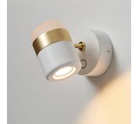 UOPYNE Bathroom Wall Mount Light Fixtures Vanity Lamps with Metal Shade 1-Light Bath Sconces Black/Gold for Living Room