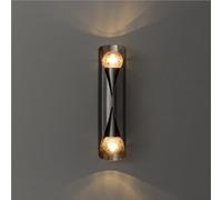 UOPYNE Bedroom Headboard Wall Sconces Creative Geometric E14/E12 Base Up Down Lighting Lamp Indoor Copper Light 2- Lights for Aisle Balcony Vanity