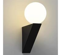 UOPYNE Black Bathroom Wall Sconces Globe Lamp with PE Rotomolded Shades Modern Geometry Creative G9 Base Mount Light Fixtures for Stairs Aisle Balcony