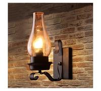 UOPYNE Creative Candle Shape Living Room Wall Sconces Vintage Iron Stairs Lamps E26/E27 Base Aisle Mount Light Fixtures for Restaurant Barn Warehouse