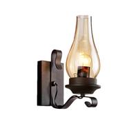 UOPYNE Creative Candle Shape Living Room Wall Sconces Vintage Iron Stairs Lamps E26/E27 Base Aisle Mount Light Fixtures for Restaurant Barn Warehouse