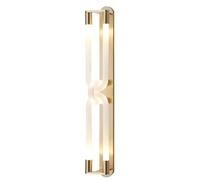 UOPYNE Gold Industrial Wall Sconces, Clear Cylinder Acrylic Shade Lamp, Vanity Light Fixture for Bedroom, Living Room, Hallway or Stairway Lighting