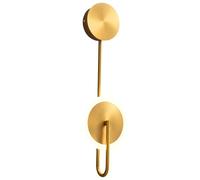 UOPYNE Gold Wall Sconces Mid Century All Copper Bedside Mount Lights Nordic Bathroom Vanity Lamps with Acrylic Shade for Aisle Balcony Hallway