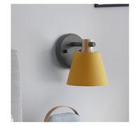 UOPYNE Indoor Metal Wall Light Modern Lamp Wood Lamps E26/E27 Base Sconces Adjustable for Bedroom Living Room Hallway