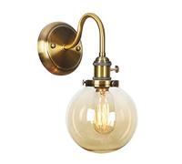 UOPYNE Industrial Metal Wall Sconce Vintage Lamps with Glass Shade E26/E27 Base Light for Living Room Bedroom Corridor Stairs Balcony Aisle