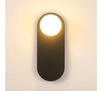 UOPYNE Industrial Vintage Wall Sconce Lighting Fixture with White Spherical Glass Lampshade Lamp Black Lights for Living Room Aisle Corridor Hall Balcony Stair