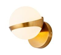 UOPYNE Industrial Wall Sconce with Spherical Glass Shade Single Head Hardwired Light Fixture for Bathroom Vanity, Bedroom, Hallway, Stairway Lighting G9 Base