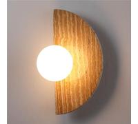 UOPYNE Japanese Style Bedroom Bedside Wall Sconce Nordic Living Room Retro Lamps Creative Yellow Travertine G9 Base Lighting Fixtures for Aisle Balcony Vanity