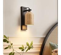 UOPYNE Japanese Yellow Cave Stone Wall Light Cream Style Sconce E26 E27 Base for Bedroom Bedside Hotel Restaurant Living Room B& Decor Lighting