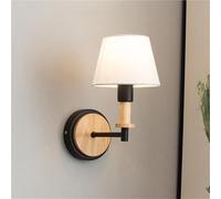 UOPYNE Mid Century Fabric Vanity Wall Lamps Modern Iron Hallway Sconces E14/E12 Base Bathroom Mounted Lights for Bedroom Living Room Stairway