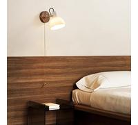 UOPYNE Mid Century Modern Wall Lamp Gold Light with Hand Pull Switch E14 E12 Base Mounted Sconce for Bedroom Bedside Kitchen Vanity Hallway Indoor Lighting