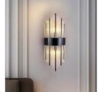 UOPYNE Mid Century Wall Sconces, Modern Gold Stainless Steel Mounted Lamp, Luxury Crystal Lighting Fixtures for Bathroom Mirror Living Room Hallway Bedroom E14/E12 Sockets