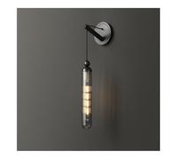 UOPYNE Modern Bedroom Wall Sconces Brushed All Copper Indoor Light Clear Glass E12/E14 Base Lamps for Hallway Bathroom Vanity Living Room