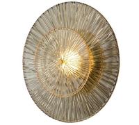 UOPYNE Modern Gold Wall Sconce with Glass Shade All Copper Lamp for Bathroom Vanity, Bedroom Lighting, Living Room Entryway - Mid Century Inspired Light Fixture